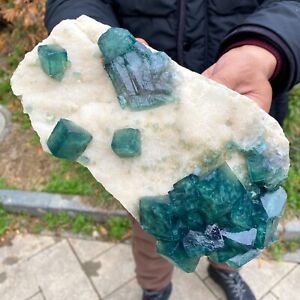 New Listing5.2LB Natural super beautiful green fluorite crystal mineral healing specimen