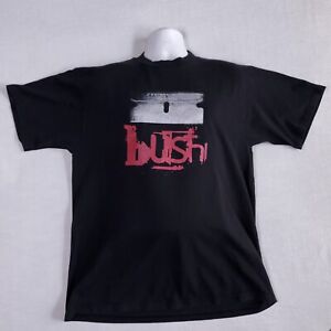 Vintage Bush Razorblade Suitcase T-Shirt Mens Size XL Black 90s Rock Grunge Tee