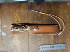Vintage 1987 Puma Knife White Hunter 6375 Fixed Blade w/ Sheath Real StagAntler