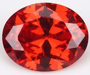13x18mm 18.98ct Natural Orange Red Sapphire Oval Diamonds Cut VVS Loose Gemstone