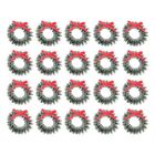 20 Pcs Mini Christmas Wreaths with Bow Artificial Christmas Wreaths Ornaments...
