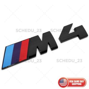 BMW F82 F83 M4 Emblem Nameplate Badge Sticker Rear Trunk M Series Gloss Black (For: 2017 BMW)