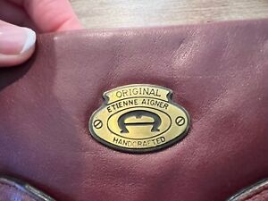 Vintage Etienne Aigner Oxblood Leather Shoulder Bag Purse Crossbody Burgundy