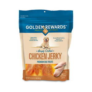SALE Golden Rewards Chicken Flavor Premium Dry Jerky Treats for All Dog**