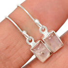 Natural Rose Quartz - Madagascar 925 Sterling Silver Earrings Jewelry CE30428