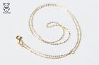 High Quality Dainty 18K Solid Yellow Gold Cable Chain 16, 18 Inches Adjustable