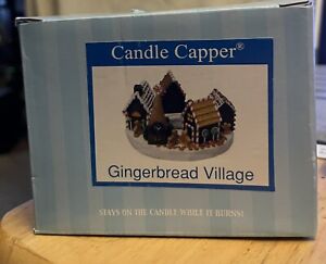Candle Capper Gingerbread Village Old Virginia Candle Company Topper with Box