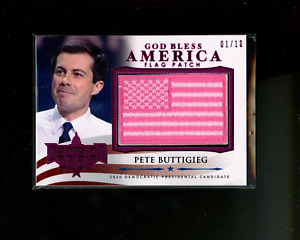 2020 Decision 2020 God Bless America Flag Patches #GBA54 Pete Buttigieg pink /10