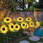 3-Lights Sunflower Solar Outdoor Stake Lights Waterproof Garden Yard Light Decor
