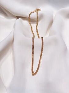 18k  Solid Yellow Gold Cuban Link Chain Necklace. 18”.  5.79 Grams