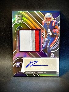 New Listing2022 Panini Spectra /125 RC ROOKIE PATCH AUTO PIERRE STRONG JR Patriots SSP #236