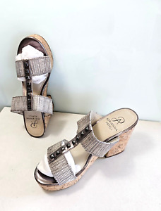 NEW Papell Women's Size 5.5 Platform Wedge Mule Slide Sandal Pump Heel Shoes