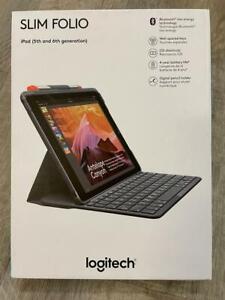Logitech Slim Folio Keyboard Folio Case for Apple iPad 5th & 6th Gen 920-009017
