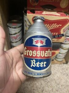 Grossvater Crowntainer  Beer Can Cone Top Geo J Renner Brewing Co Akron Ohio
