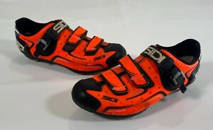 Sidi Level Carbon Road Cycling Shoes Orange / Black Size US 12 EU 45