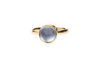 Alexis Bittar 288392 'Lucite Mini Sphere Ring, 6.5 (Light Blue/Gold)