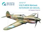 1/32 Quinta 3D Interior Decal #32137 P-40E/K Warhawk For Hasegawa Kit