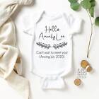 Hello Aunty Baby Bodysuit, Personalised Pregnancy Announcement With Name &