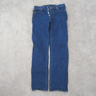 Levi's 501 Original Fit Jeans Mens 32 x 34 Dark Wash Denim Button Fly Classic