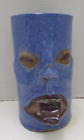 Vintage Ugly Face Pottery Jug / Vase marked 