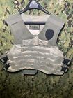Military security guard Tactical Carrier Vest Men's XL Digital Camo (no plates)