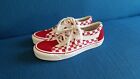 Vans Old Skool Low Checkerboard Skate Shoes Red White Size Men 10.5