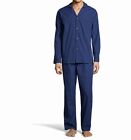 Hanes Mens 2-Piece Dark Blue  Sleepwear Pajama Set Sleep Set