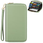 30 Slots RFID Leather Wallet Credit Card Holder Clutch Travel Purse for Women