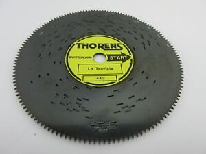 New ListingLA TRAVIATA Music Box Disc #443 Thorens 4.5