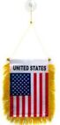 USA MINI BANNER FLAG GREAT FOR CAR & HOME WINDOW MIRROR 2 SIDE 100D