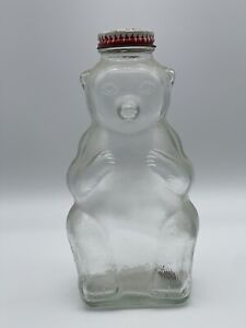 Vintage Snow Crest Beverages Bear Coin Bank Bottle Salem Massachusetts