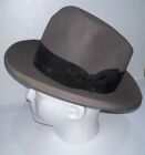 Vintage 1950s Mallory Gray Fur Felt Hat  , Size 7”  2-1/2