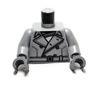 Lego - Minifigure Torso - Grey / Gray, Trench Coat, Belt, Gloves