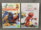 Sesame Street Elmo's World Springtime Fun And Monster Manners Sealed Lot Of 2