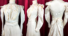 NICE COND C 1900 Edwardian Silk Grosgrain Wedding Dress