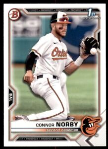 2021 Bowman Draft Base #BD-50 Connor Norby - Baltimore Orioles