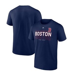 Boston Red Sox MLB Men's Majestic Navy Short Sleeve Team T-Shirts Tee: S-3XL