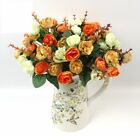 Artificial Rose Flower Bouquet Fake Plant Bunch Wedding Party Home Decor Xmas US