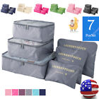 6/7x Luggage Packing Cubes Organizer Suitcase Set For Travel and Storage Clothes