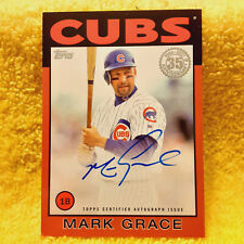 Mark Grace auto #19/25 - 2021 Topps 1986 Topps Red #86B-MGR