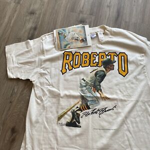 Vintage Pittsburgh Pirates Roberto Clemente T-Shirt Size XL 1992 90s MLB NWT