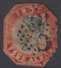 1854 INDIA 4 ANNAS USED - DIE II - CUT TO SHAPE -  FAULTS