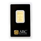 10 gram 999.9 Fine Gold ABC Bullion Minted Tablet Ingot Bar Sealed & Certified