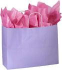 Paper Shopping Bags 100 Glossy Lavender Purple Gift Merchandise 16” x 6” x 12”