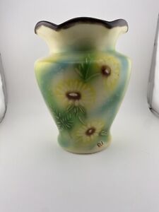 New ListingVTG Ceramic Hand Painted Brown-Eyed Susan Vase Artist Signed