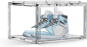 Shoe Display Case – 360° Clear Plastic Stackable Sneaker Storage Box for Sneaker