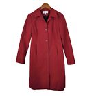 Casual Corner Annex Trench Coat size Small Jacket Mid Weight Spring fall Red