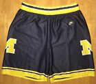 Vintage 90's Nike  NCAA Michigan Basketball Shorts Fab 5 Size M EUC!