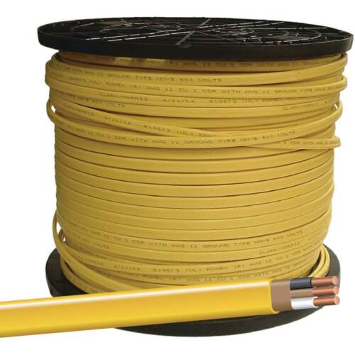 Romex 1000 Ft. 12/2 Solid Yellow NMW/G Electrical Wire 28828201 Romex 28828201
