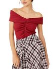 New ListingFree People This Cutie Top Off the Shoulder Ribbed Cropped in Stolen Kiss Red M